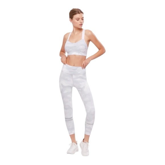 Lilybod Nina 7/8 Length High Waist Leggings White Camo Size Medium - Picture 11 of 11